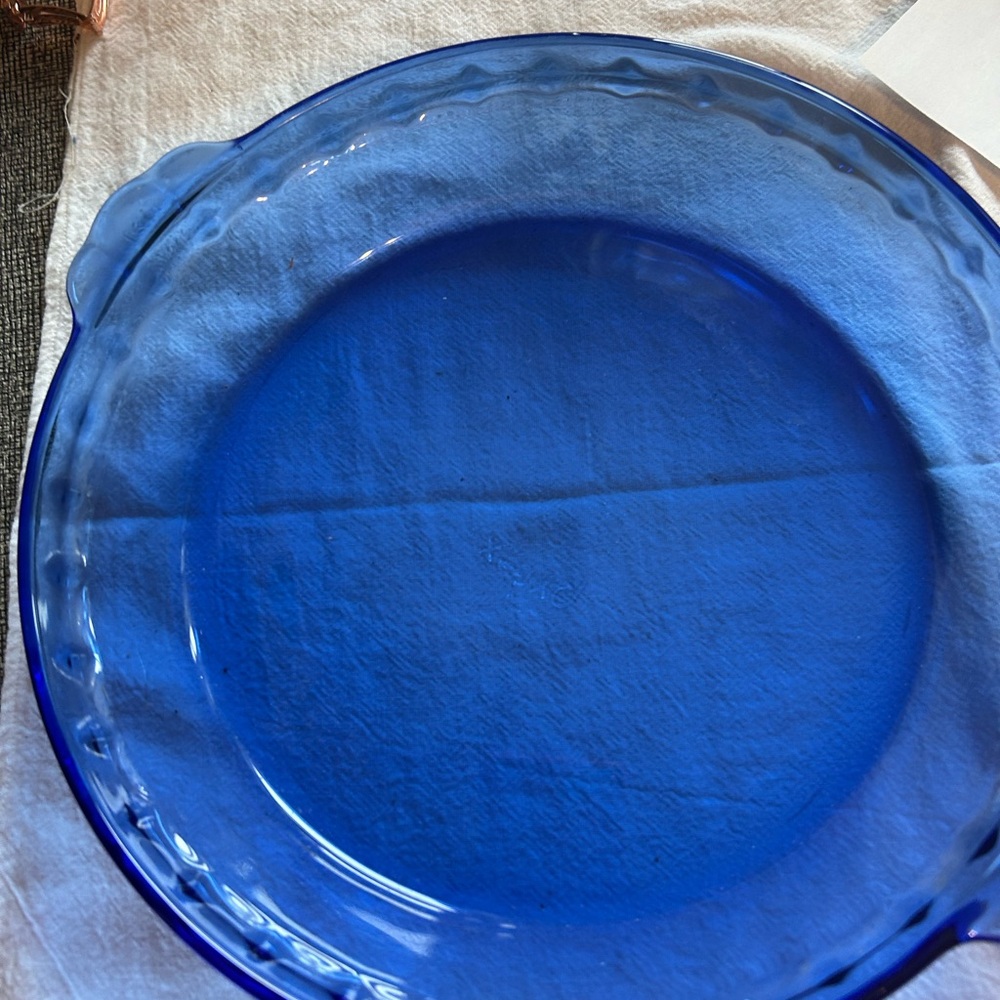 Pyrex Blue Glass Pie Dish